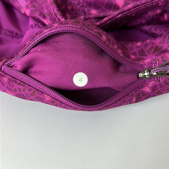 Lululemon Regal Plum Paradise Geo Real Quick Tight Legging Size 4 - Picture 8 of 9